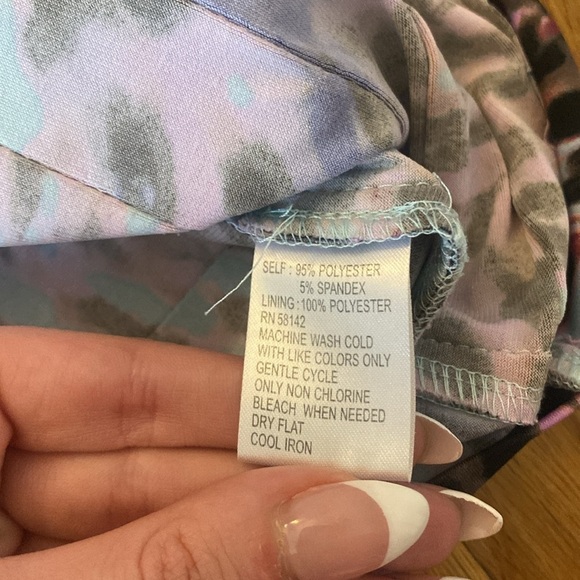 London Times Women’s Pink and Purple Cheetah Print Dress Size 14 - Picture 5 of 7